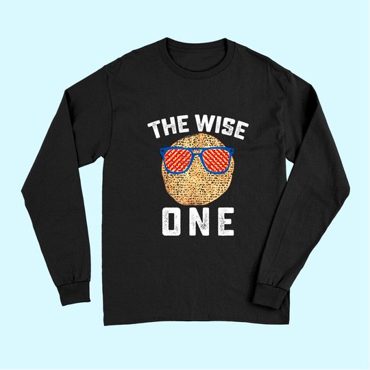The Wise One Jewish Pesach Matzo Jew Holiday Long Sleeves