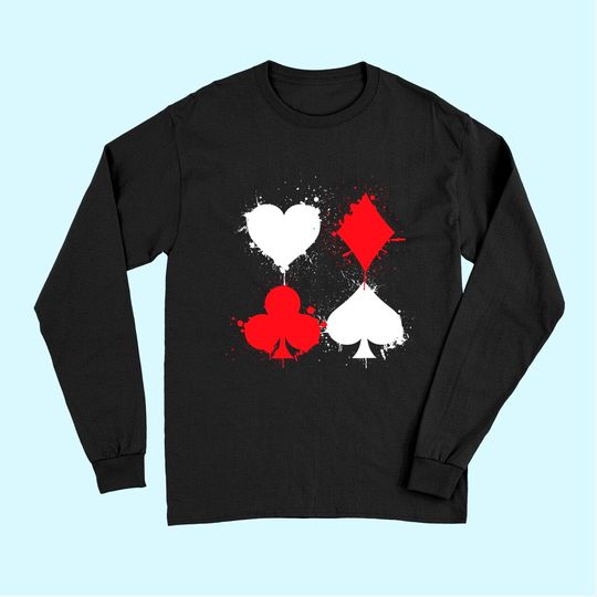 Playing Cards Poker Heart Spade All In Club Long Sleeves