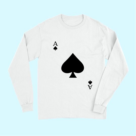 Ace of Spades Deck of Cards Halloween Costume Long Sleeves