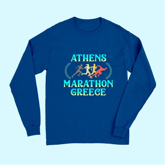 Athens Marathon Greece Greek Running Training Acropolis Long Sleeves