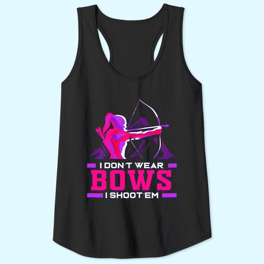 Archery Girl Gift for Woman Archer Bow and Arrow Hunter Lady Tank Top