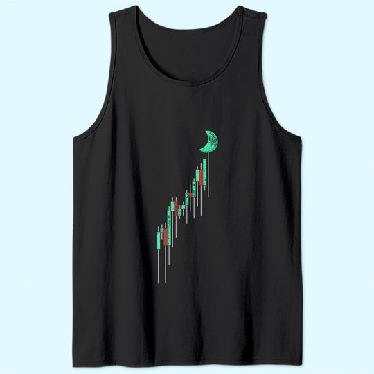 Crypto Trading Hodl Vintage Stock Chart To The Moon Tank Top