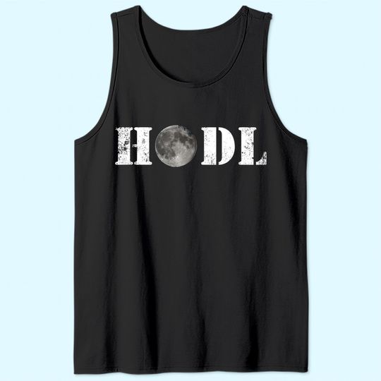 Crypto Merch, Hodl Moon Cryptocurrency  Tank Top