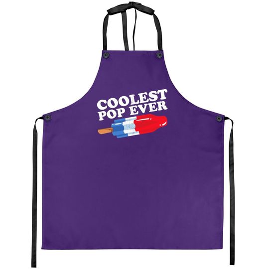 Coolest Pop Ever Popsicle Funny Retro Bomb Fathers Day Gift Apron