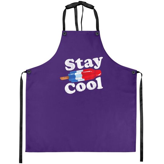 Summer Popsicle Stay Cool Funny Bomb Retro 80s Pop Gift Apron