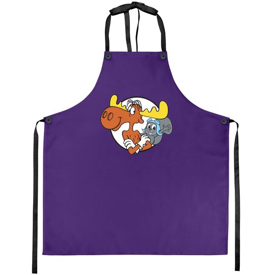 Rocky And Bullwinkle Apron You Can Count On Bullwinkle And Me Apron