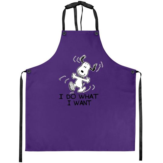 I Do What I Want Snoopy Apron