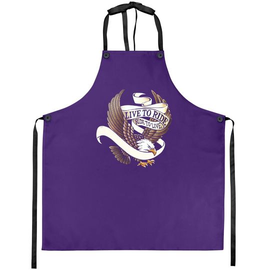Twisted Sister Ride To Live Live To Ride Apron