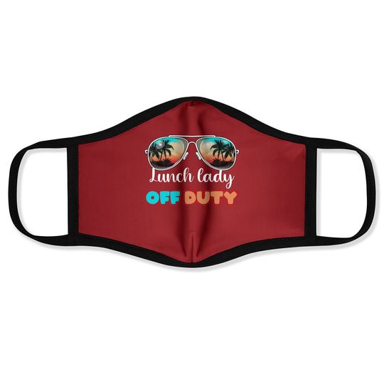 Lunch Lady Off Duty Sunglasses Beach Sunset Face Mask