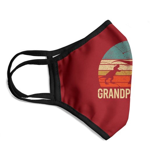 Grandpa Dinosaur 1 Grandson Christmas Gift Father's Day Face Mask