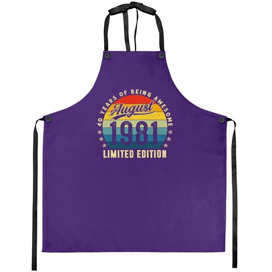 Birthday Made In August 1981 Apron