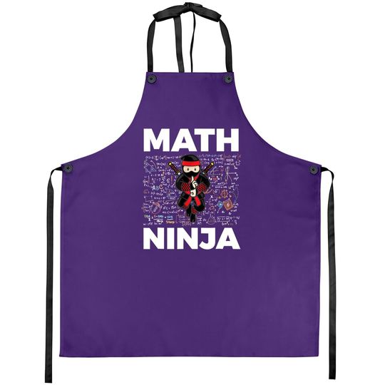 Math Ninja Apron For Mathematics Teacher Student