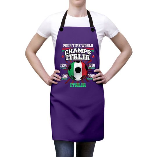 Italy Football Apron With Cup Years For Fans