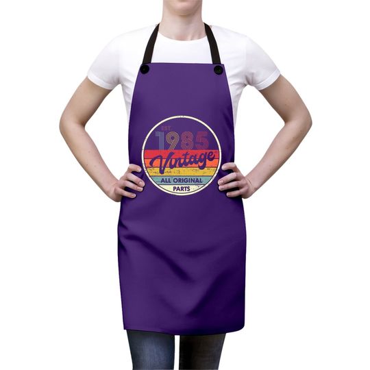 Retro Vintage 1985 T35th Birthday Gifts 35 Years Old Apron