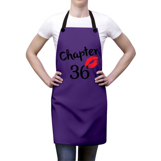 Chapter 36 Years 36th Happy Birthday Lips Girls Born In 1985 Apron