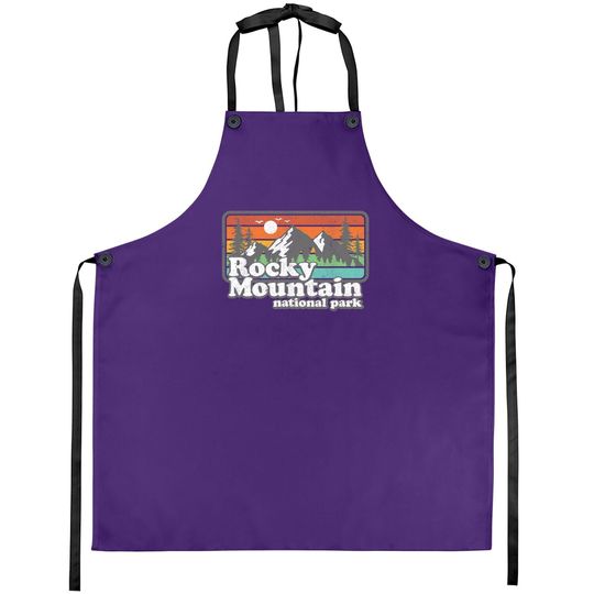 Rocky Mountain National Park Colorado Hiking Camping Gift Apron