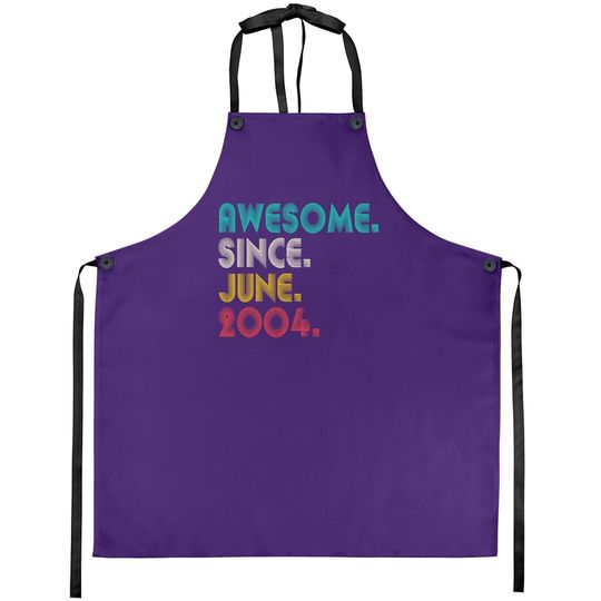 17th Birthday Awesome Since June 2004 Boy Girl Apron