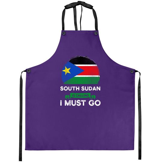 South Sudan Is Calling I Must Go South Sudanese Roots Flag Apron