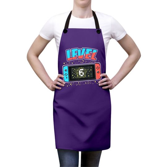 Level 6 Birthday T Boy 6 Years Old Video Games Apron