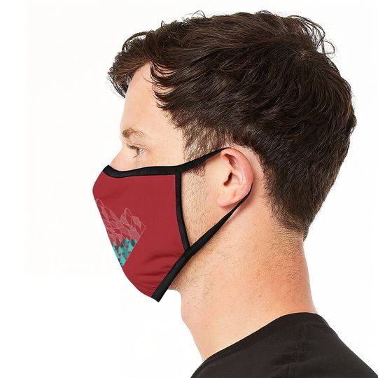 Minimal Mountains Geometry Outdoor Hiking Nature Face Mask