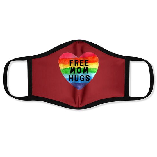 Free Mom Hugs Face Mask, Free Mom Hugs Inclusive Pride Lgbtqia Face Mask