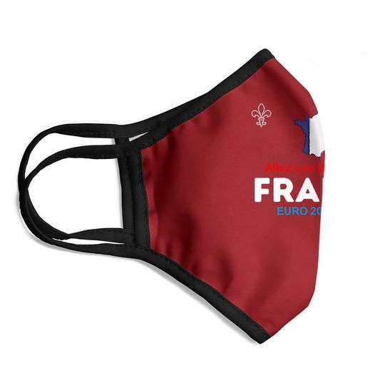 Euro 2021  face Mask France Flag Football