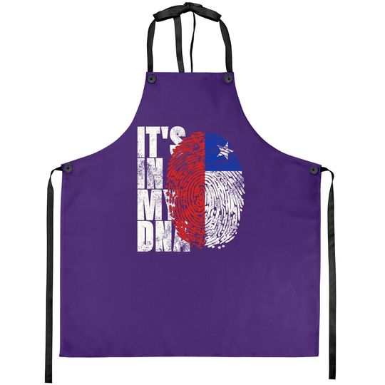 It's In My Dna Chilean Hispanic Gift Cool Chile Flag Apron
