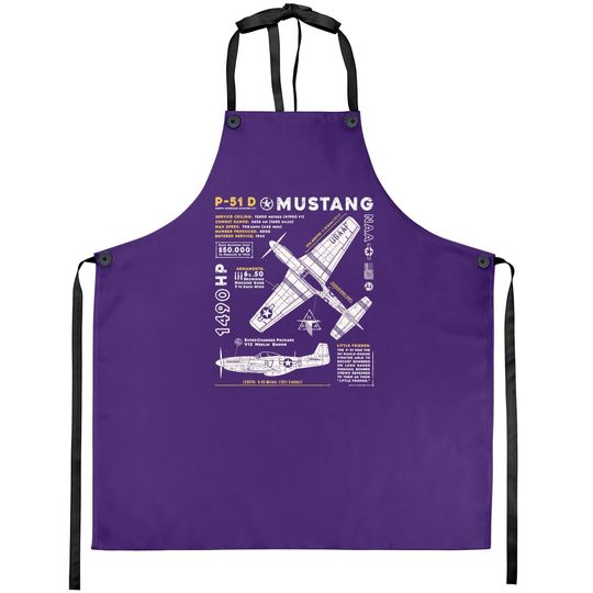 P-51 Mustang North American Aviation Vintage Fighter Planet Apron