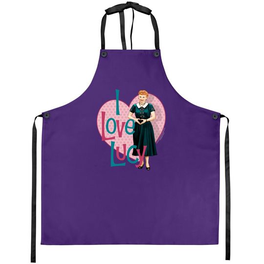 I Love Lucy Classic Tv Comedy Lucille Ball Heart You Adult Apron
