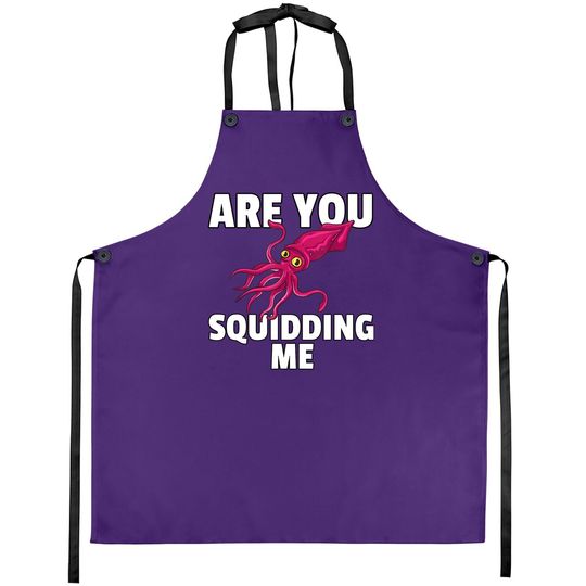 Are You Squidding Me Gift Squid Octopus Marine Biology Apron