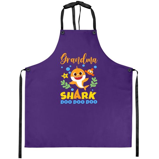Grandma Shark Gift Baby Shark Family Matching Apron