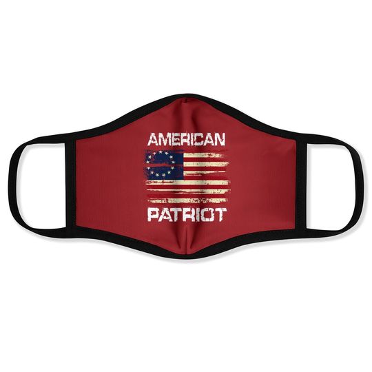 Betsy Ross American Flag 13 Star Colonies American Patriot Face Mask