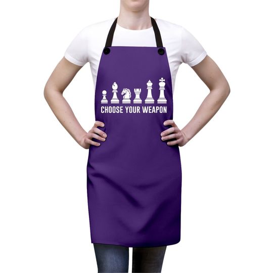 Choose Your Weapon Chess Pieces Apron