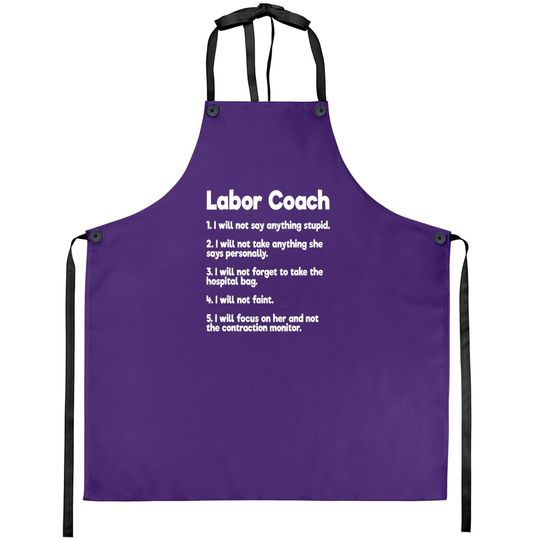 Labor Coach Expecting Dad Rules Papa Apron
