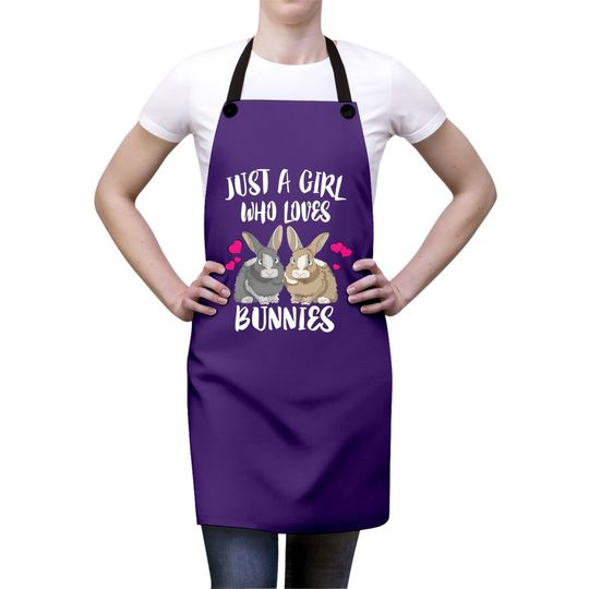 Just A Girl Who Loves Bunnies Rabbit Apron