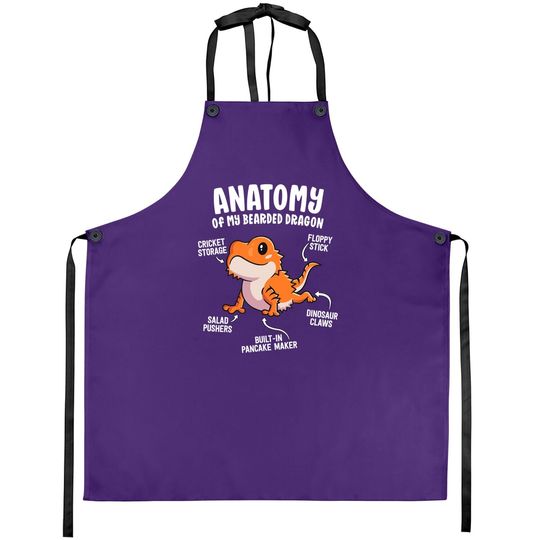 The Anatomy Of A Bearded Dragon Apron Gift For Reptile Lover Apron