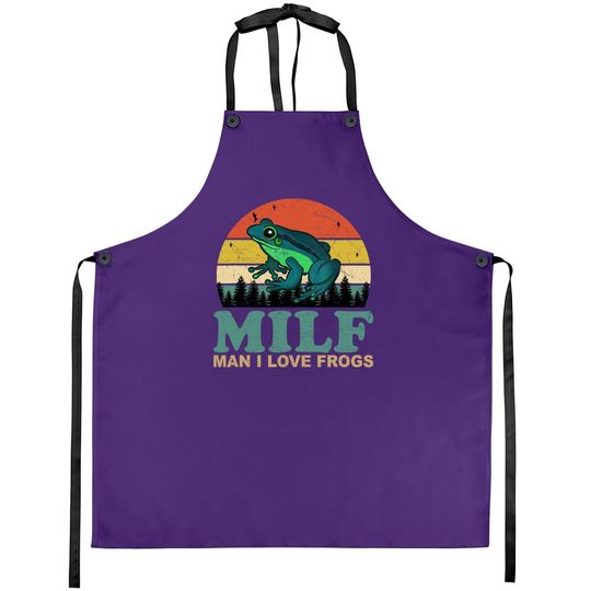 I Love Frogs Saying Amphibian Lovers Apron