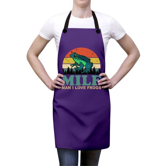 I Love Frogs Saying Amphibian Lovers Apron
