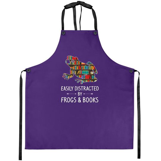 Easily Distracted By Frogs Books Toad Animals Amphibians Apron