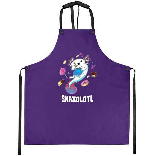 Snaxolotl Kawaii Axolotl Food Lover Amphibian Pet Gift Apron