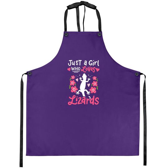 Just A Girl Who Loves Lizards Gift Apron