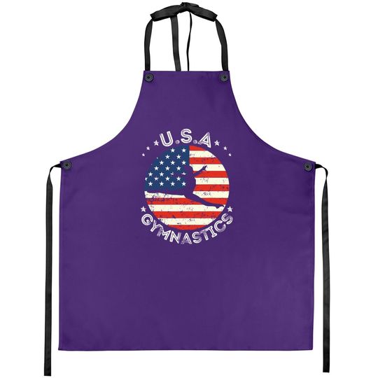 Usa Vintage Gymnastics Team Retro Support Usa Gymnast Apron
