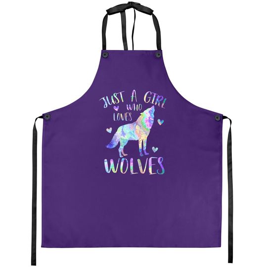 Just A Girl Who Loves Wolves Apron