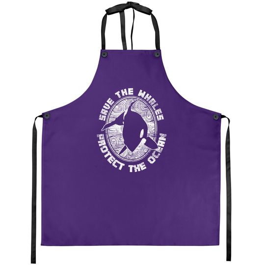 Save The Whales Protect The Ocean Orca Apron