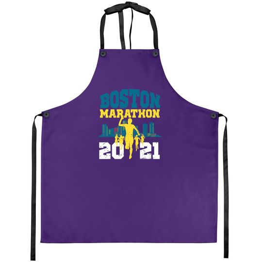 Boston 2021 Marathon Runner 26.2 Miles Apron