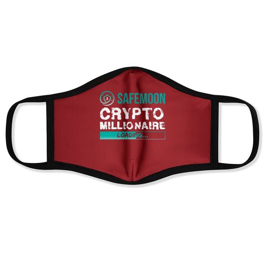 Crypto Millionaire Loading Funny Bitcoin Safemoon Face Mask