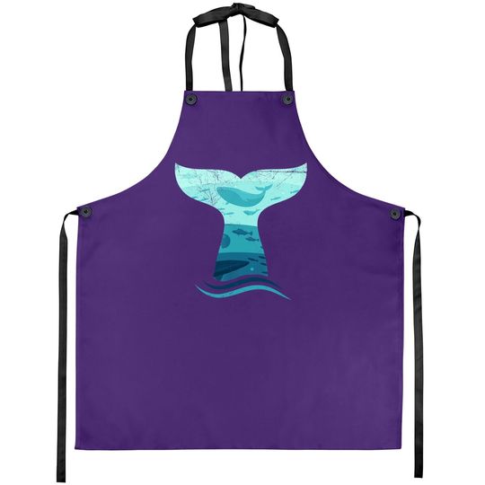 Whale Tail In Waves Orca Ocean Apron