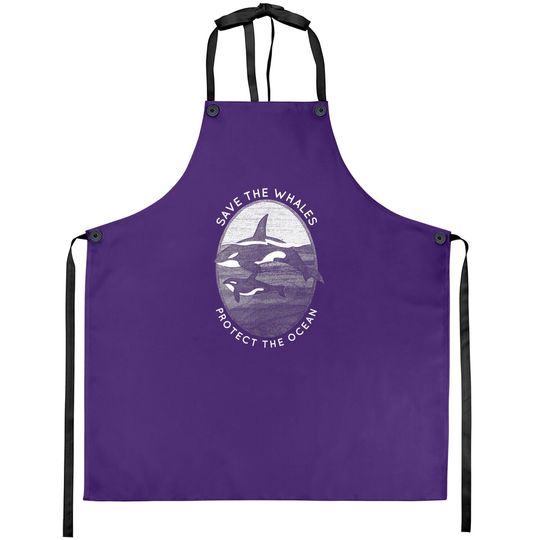 Save The Whales: Protect The Ocean Orca Killer Whales Apron
