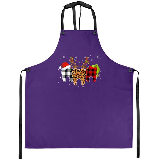 Merry Christmas Tooth Costume Dental Assistant Xmas Apron