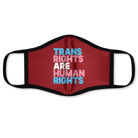 Trans Right Are Human Rights Face Mask Transgender Lgbtq Pride